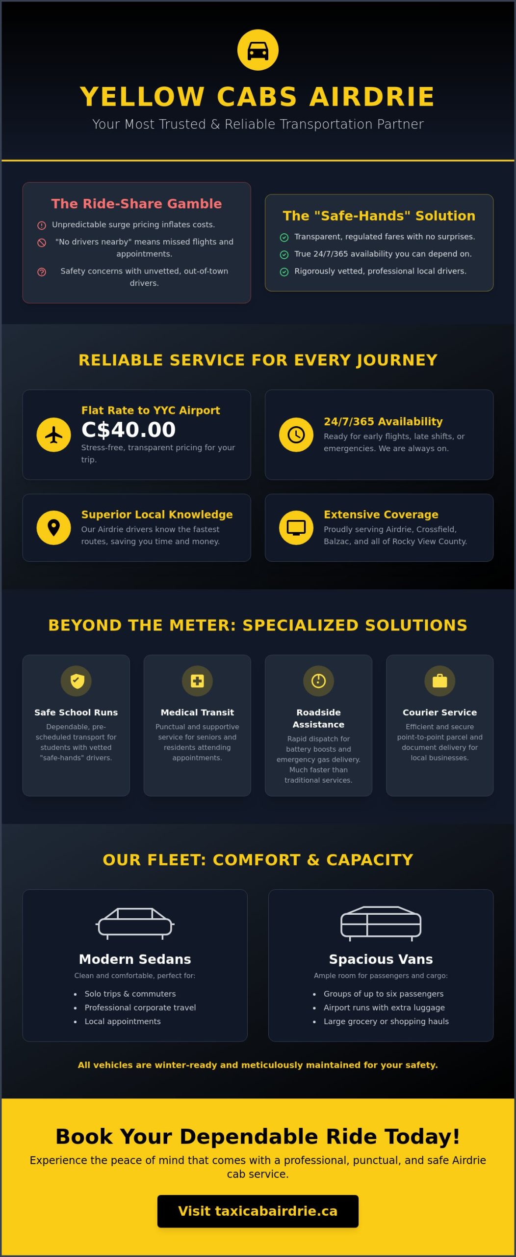 Airdrie Cab: Your 24/7 Reliable Local Taxi and Airport Service