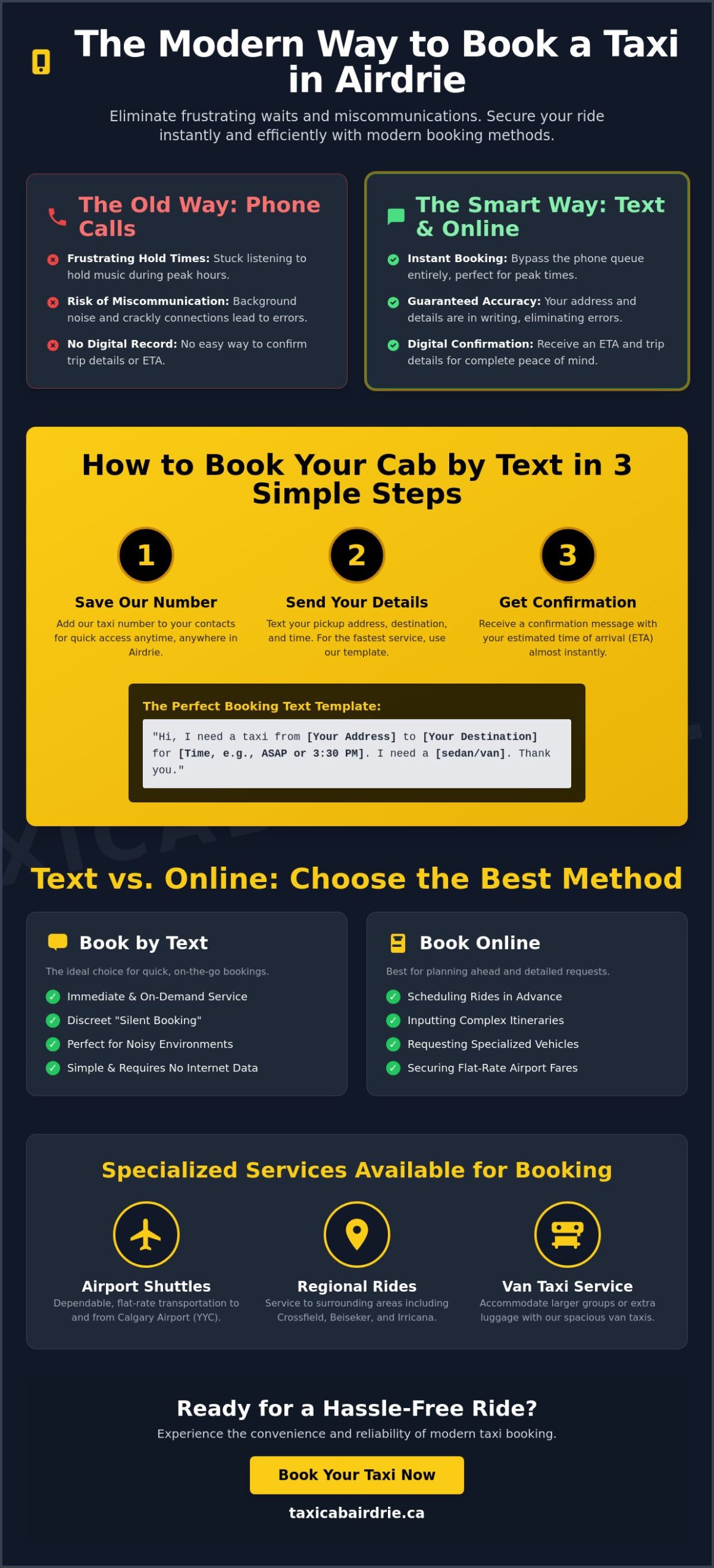 Book Taxi Airdrie by Text: Your Guide to Faster, Easier Rides in 2026