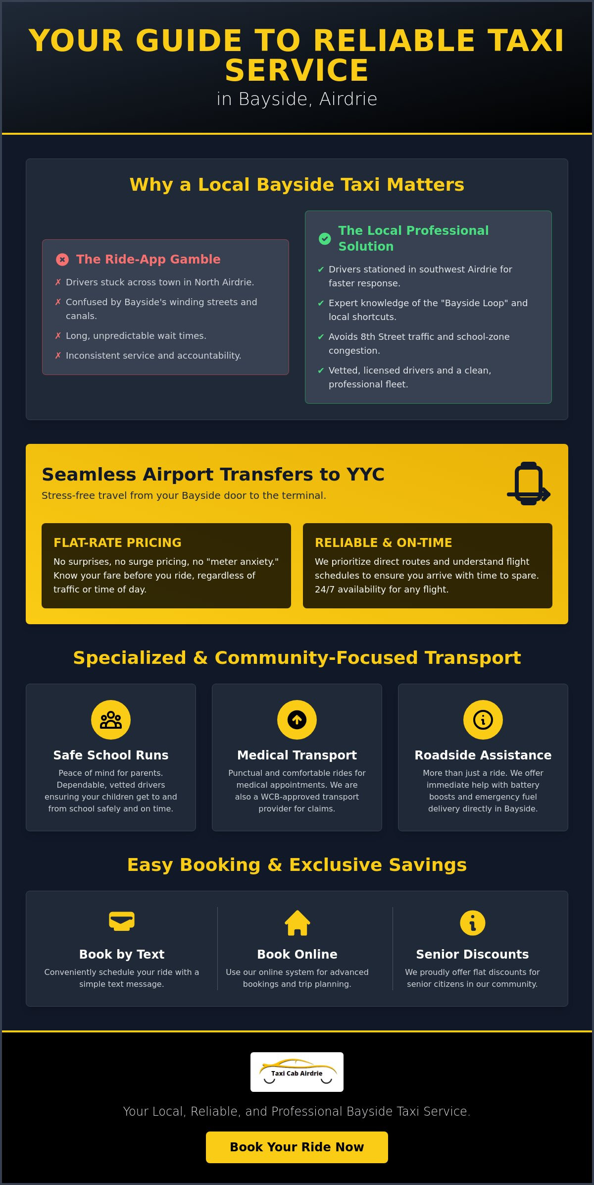 Reliable Taxi Near Bayside Airdrie: Your Local Guide to Fast, Safe Rides