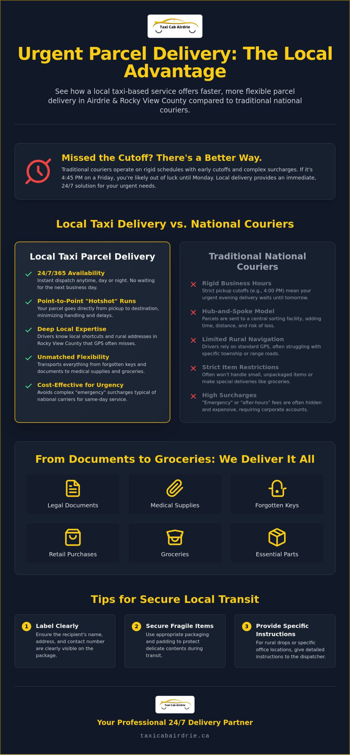 Professional Airdrie Parcel Delivery Service: Fast, Local, and Reliable (2026)