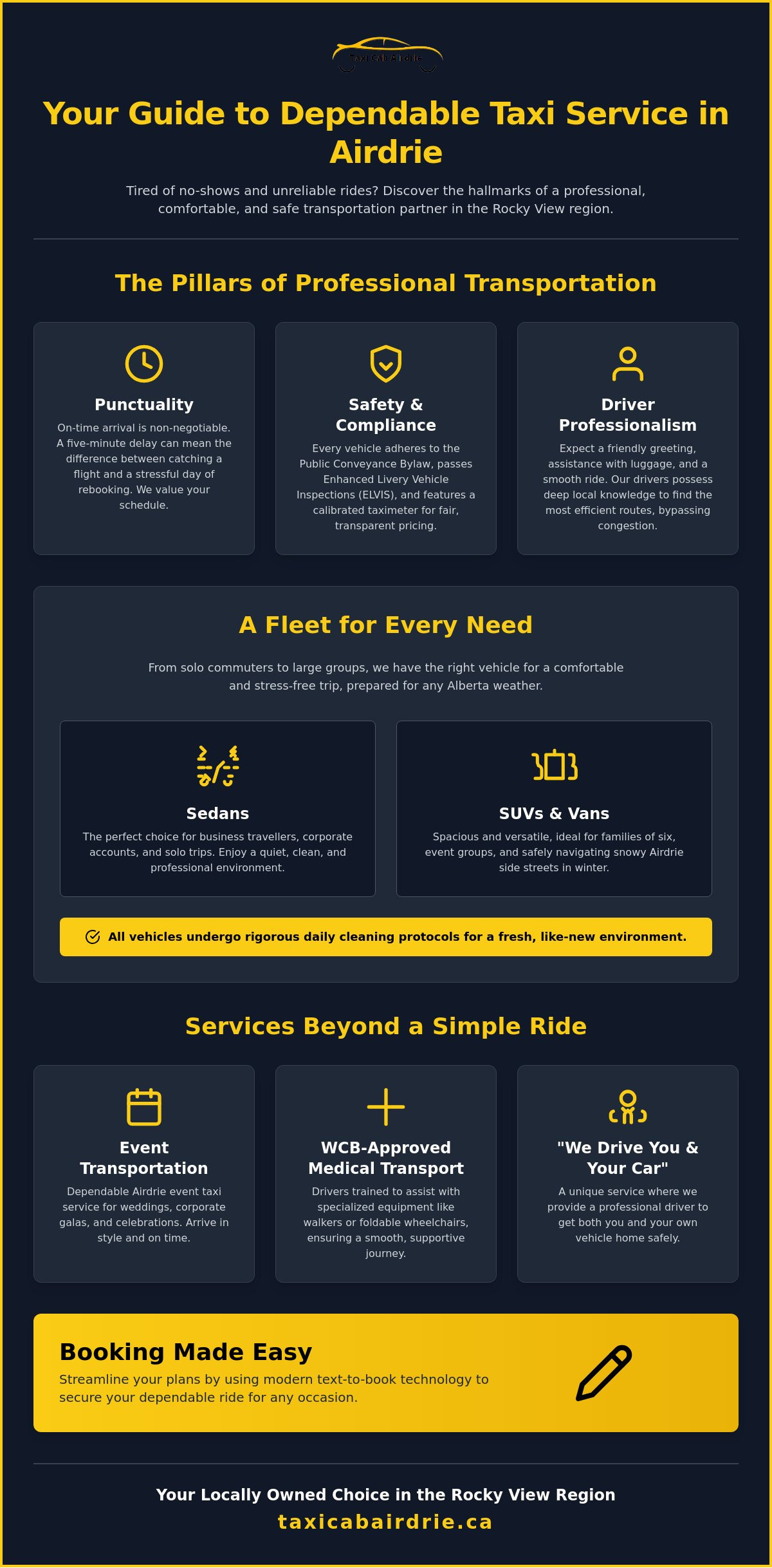 Comfortable and Reliable Taxi Rides in Airdrie: What to Expect