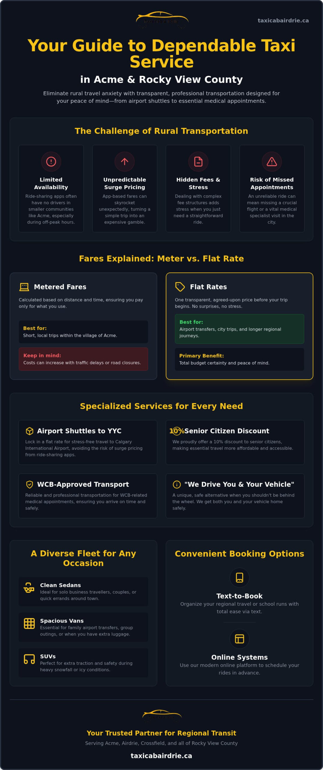 Reliable Acme Taxi Service: Your 2026 Guide to Rates and Regional Travel