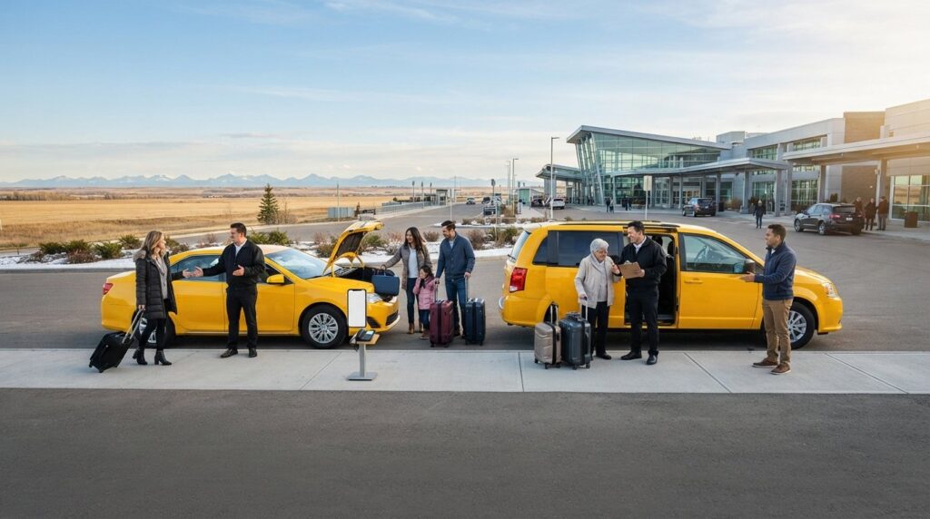 Crossfield to Calgary airport shuttle: 4 ways to book your ride