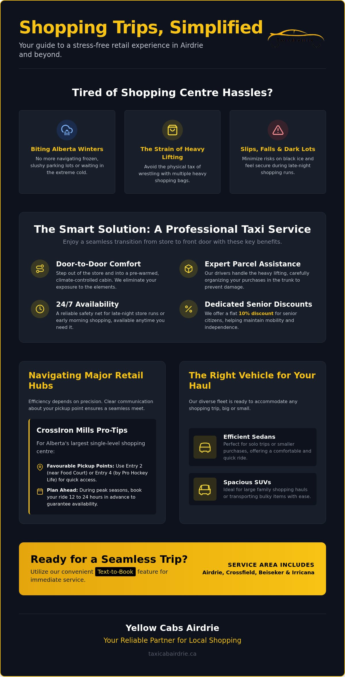 Shopping Center Taxi Airdrie: Your Guide to Stress-Free Retail Travel