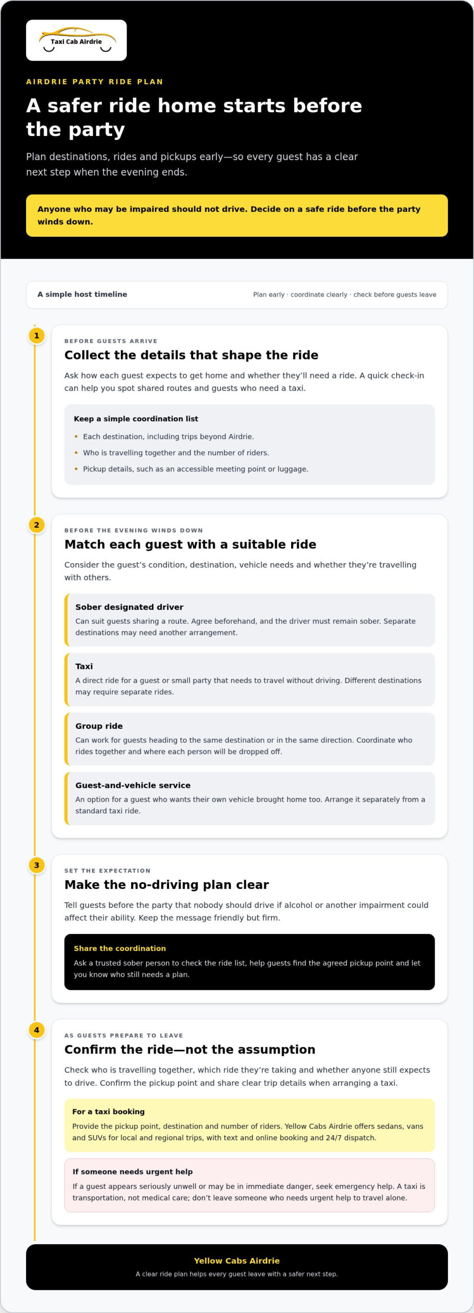 How to Get Guests Home Safely from a Party in Airdrie