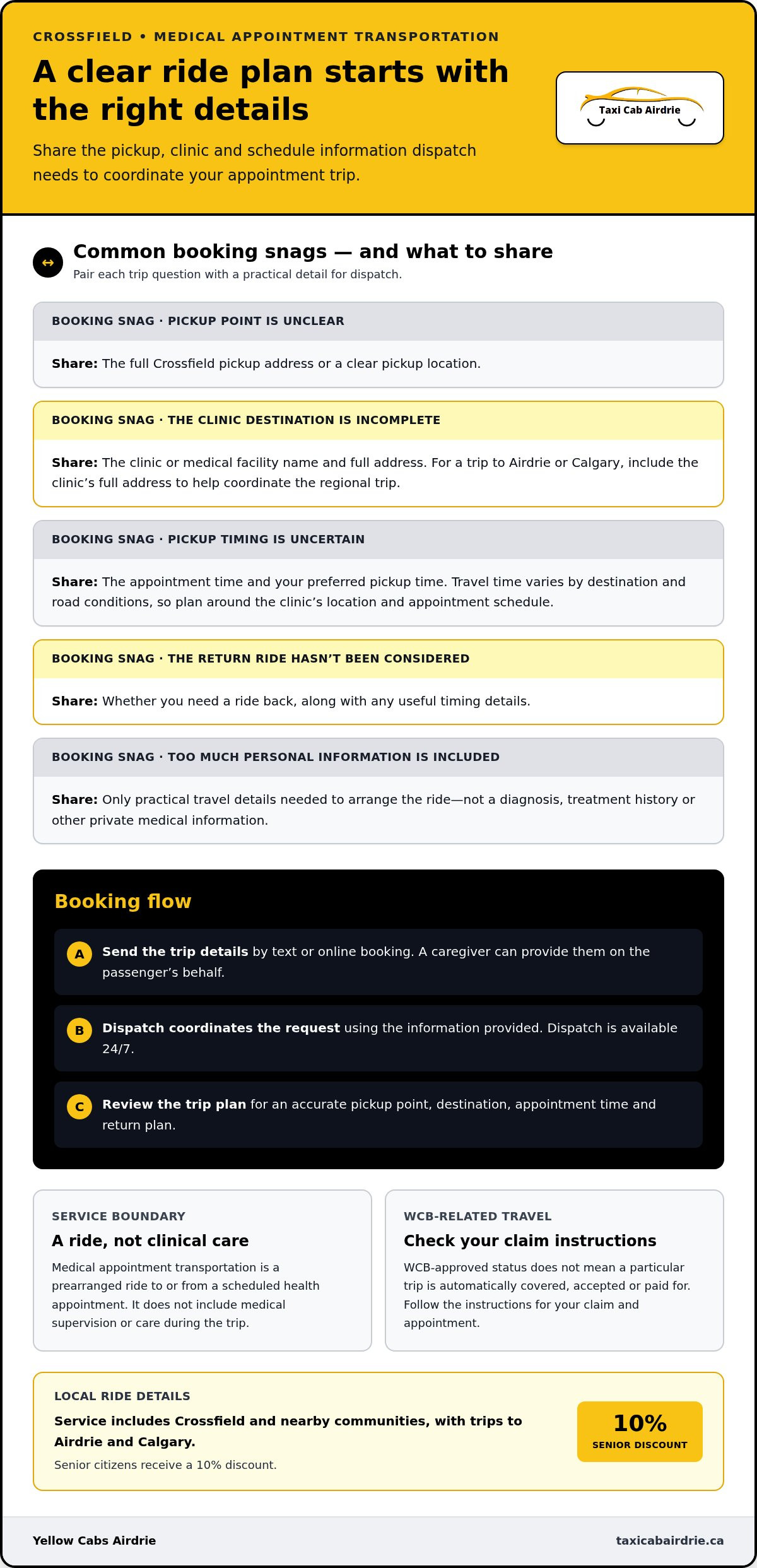 Need a Cab for a Doctor Appointment in Crossfield? Plan a Reliable Ride
